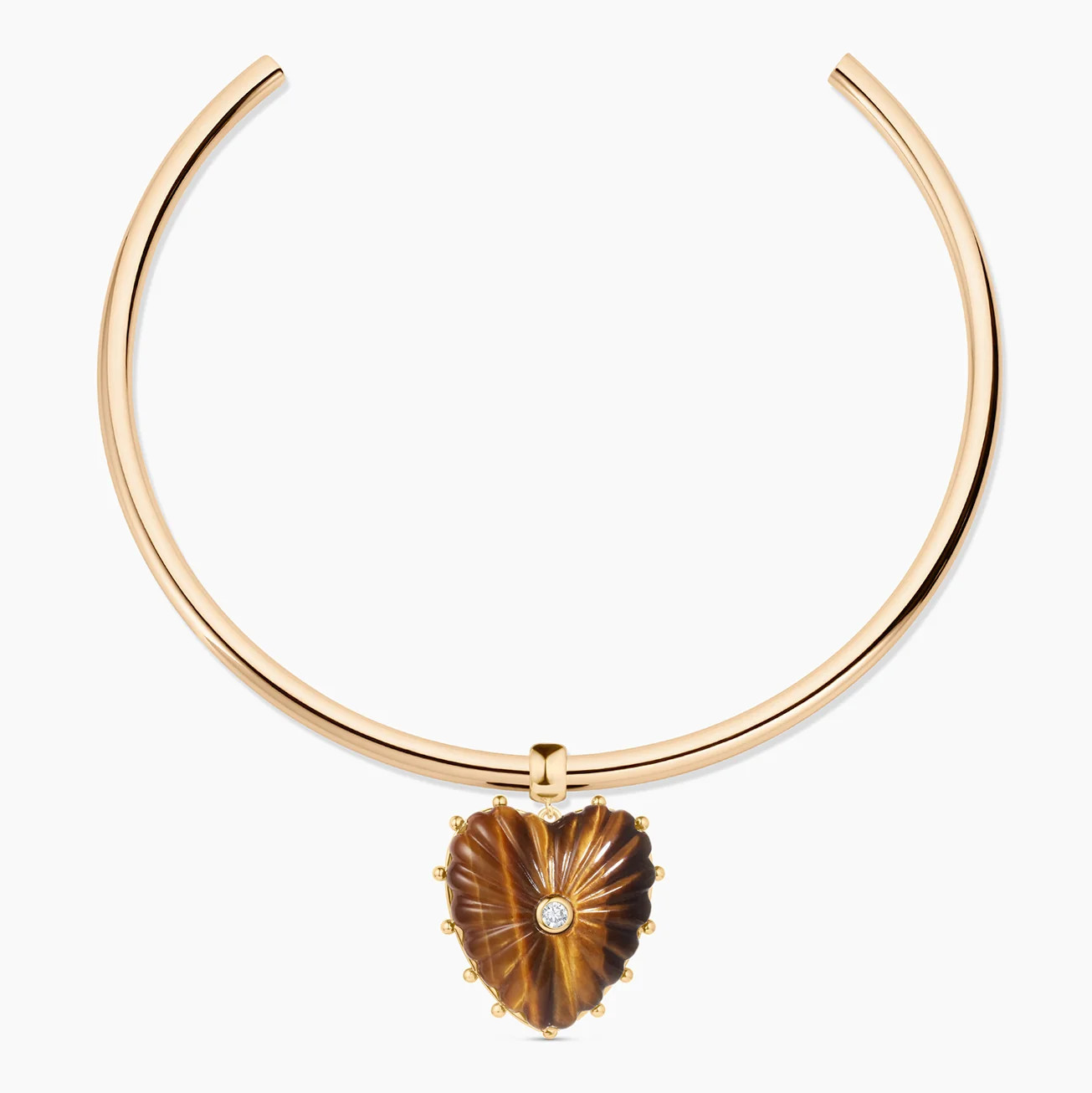 Malene Tiger’s Eye Heart Bail | Thatch