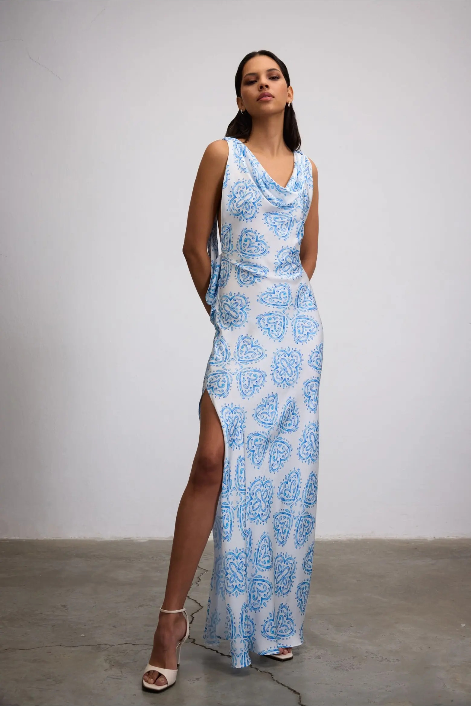 Bleu Ceramic Print Maxi Dress With Open Back (Women) | Nordstrom | Nordstrom
