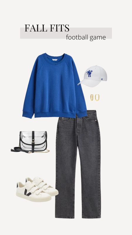 Fall Fits // Football Game 💙💙 I of course made mine with my favorite, the Colts! But swap out the hat and sweatshirt for your team colors/logo! Also most clear bags aren’t too cute, but I actually really like the look of this one.

#LTKstyletip #LTKfit #LTKSeasonal