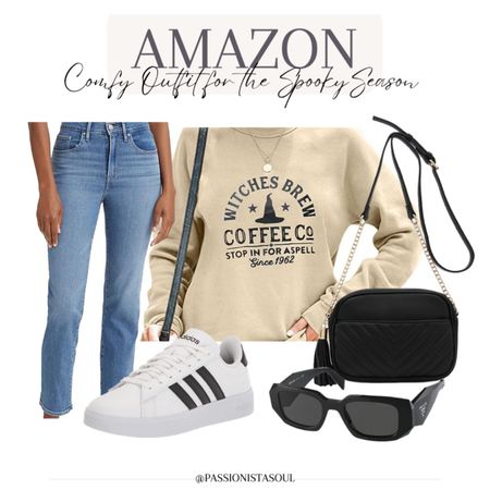 Comfy Fall Outfit From Amazon #sweatshirt #adidasshoes #sunglasses #blackpurse 

#LTKstyletip