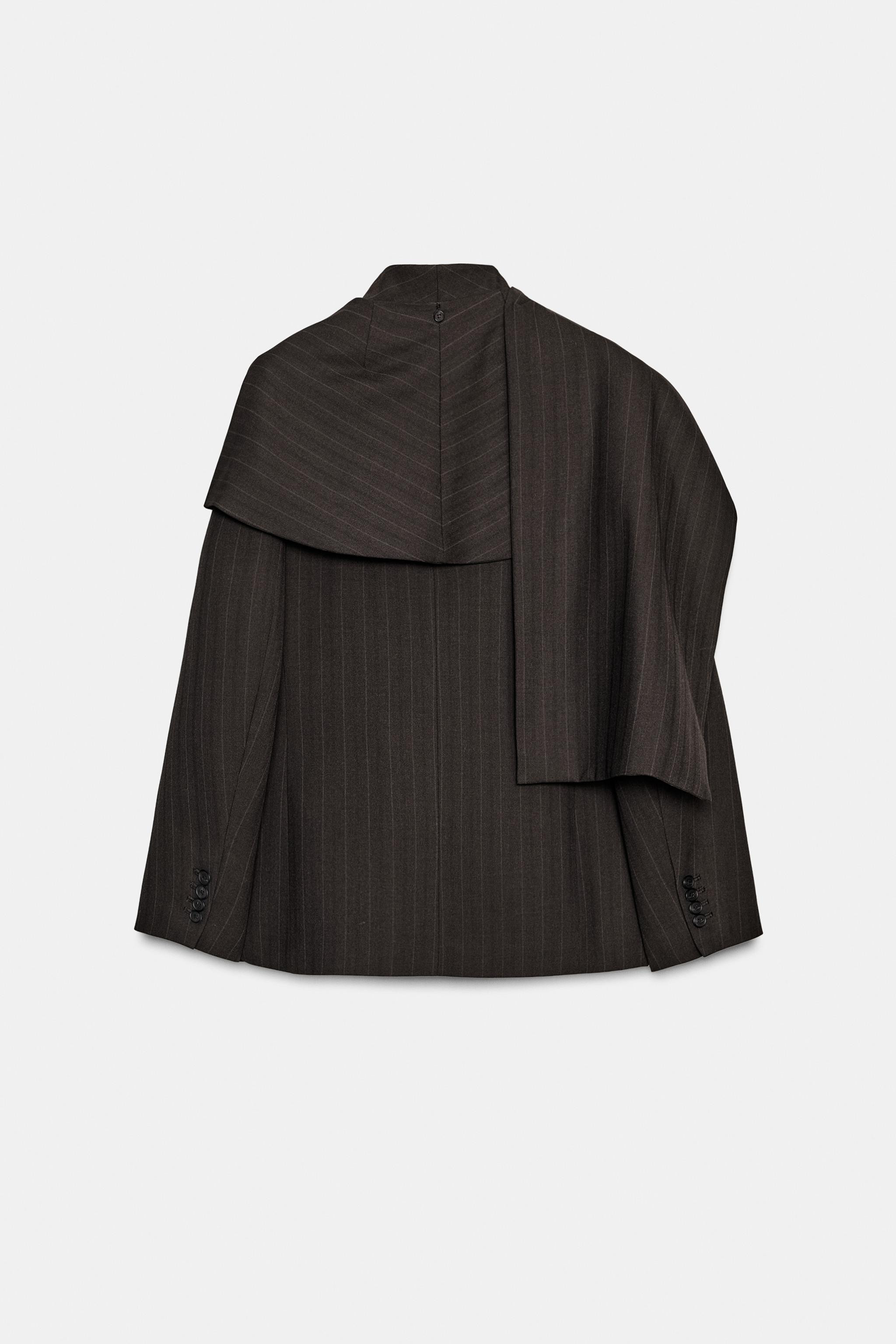 ZW COLLECTION LIMITED EDITION PINSTRIPE BLAZER WITH SCARF | Zara UK
