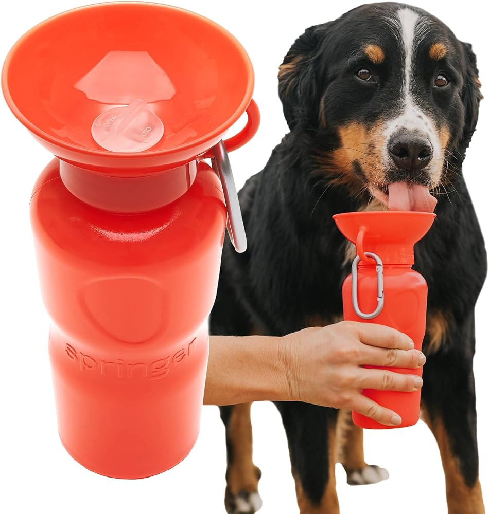 Springer Dog Water Bottle | Portable Travel Drinking Feeder Dispenser for Dogs & Puppies | As See... | Amazon (US)