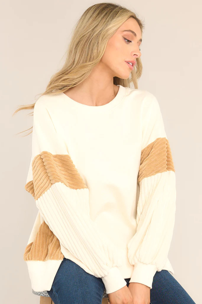 Dream Big Ivory Oversized Sweatshirt | Red Dress 