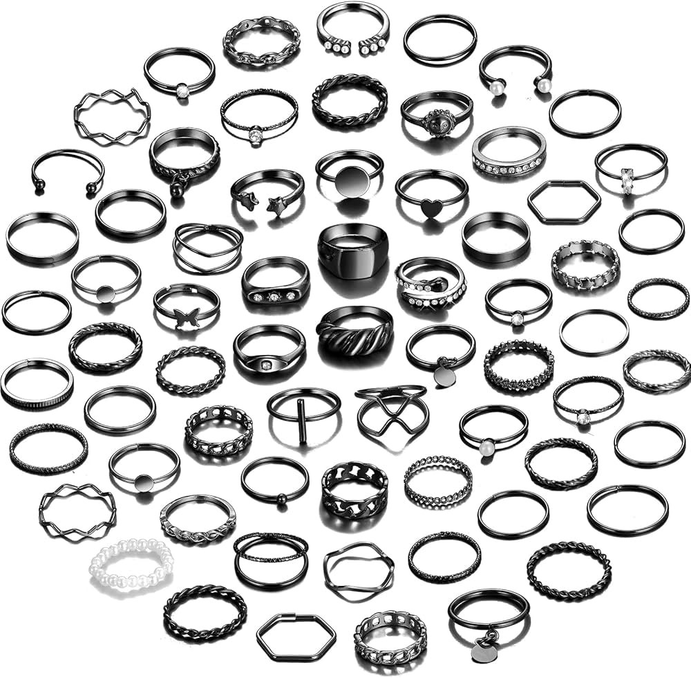 68 Pcs Gold Knuckle Rings Set for Women Girls, Stackable Rings Boho Joint Finger Midi Rings Silve... | Amazon (US)