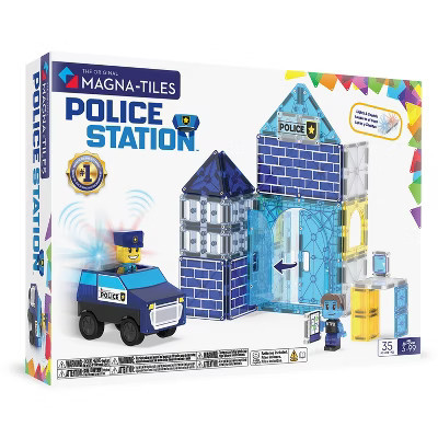 MAGNA-TILES Police Station Magnetic Building Set: Educational Math, Shapes & Colors, Creative Engineering Skills, 36 Pieces | Target