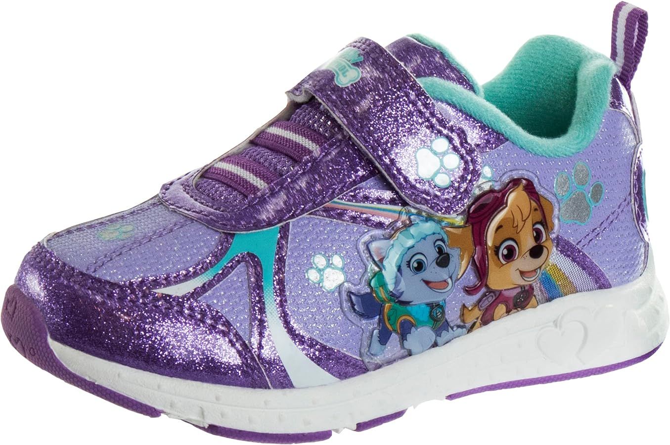 Nickelodeon Girls Paw Patrol Shoes – Kids Toddler Light Up Sneakers- LED Skye and Everest Slip-... | Amazon (US)