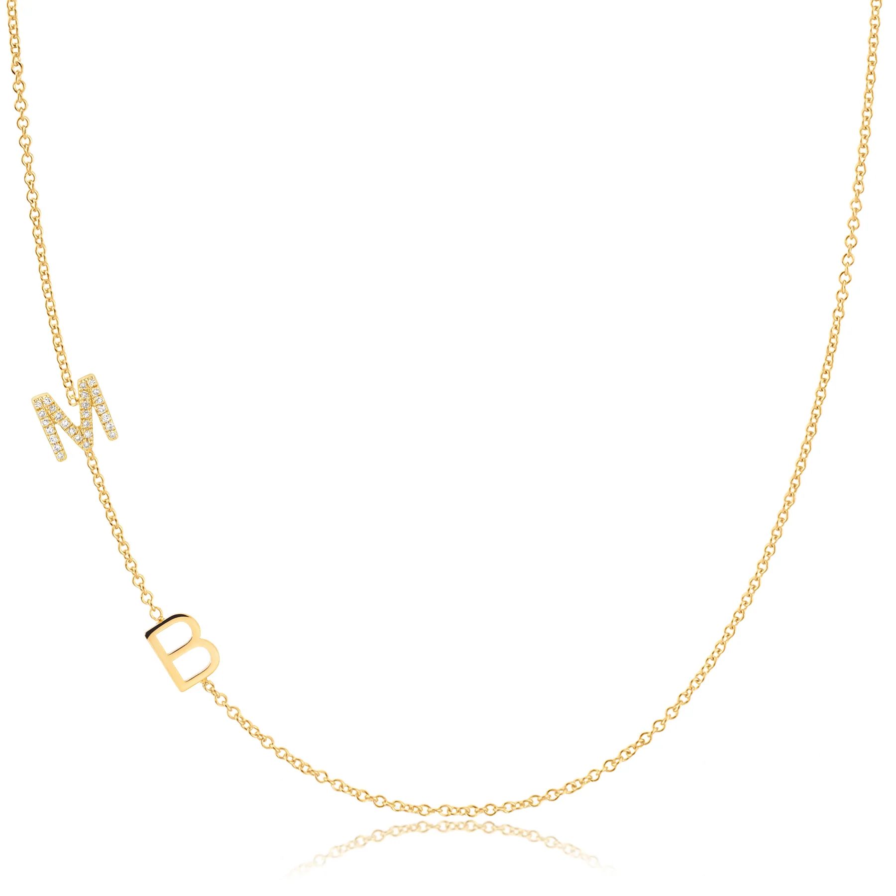 Custom Gold necklace - 2 Letter | Maya Brenner