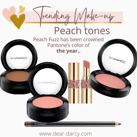 Peach Fuzz has been crowned Pantone’s color of the year..

Which we’re seeing in make up trends🌸

Make up 
use MAC’s Shell Peach eyeshadow with a warm brown, like MAC’s saddle eyeshadow, to deepen the outer lid  Rim the eyes with MAC’s Teddy eyeliner, then apply a peach blush, like MAC’s Melba, along with a warm bronzer.

This YSl lip is fab too💋

#LTKbeauty #LTKstyletip #LTKfindsunder50