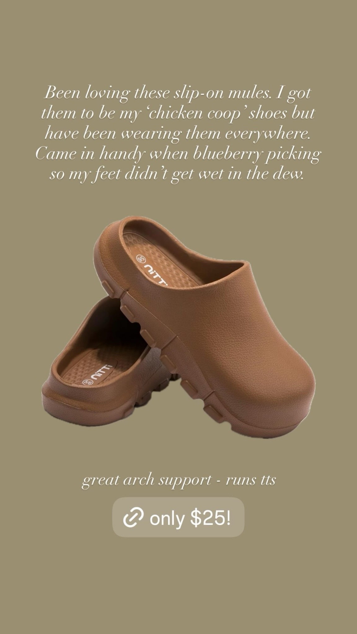 You need these mules! Perfect for long walks to the chicken coop, watering the garden or keeping feet dry while picking fresh berries!

#LTKootd #LTKmorningroutine #LTKmomlife