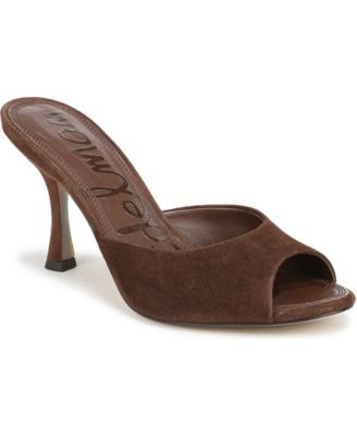 Sam Edelman Women's Jeanie Heeled Slip-On Sandals - Black | Macy's