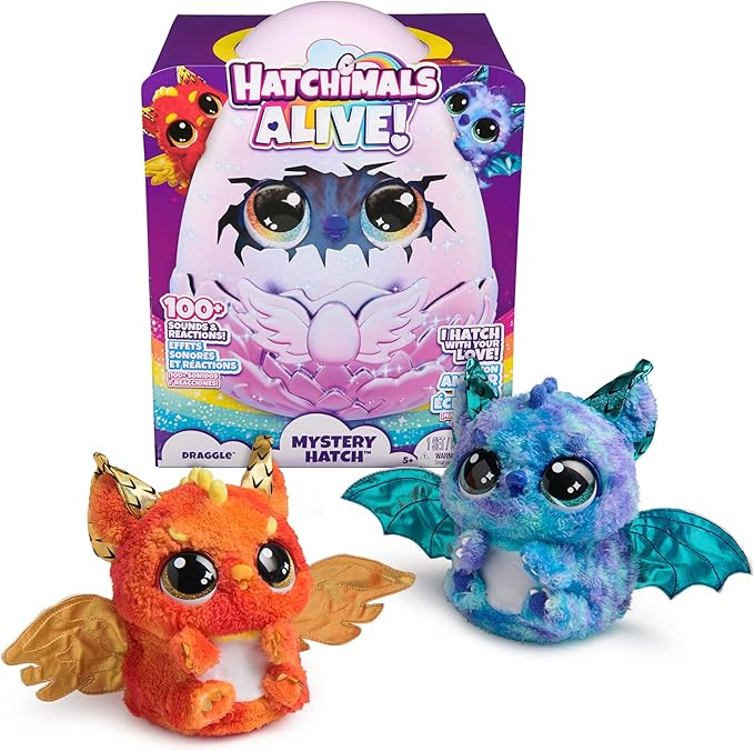 Hatchimals Alive, Mystery Hatch Draggle, Surprise Interactive Toy & Egg with Mist, Lights & Sound... | Amazon (US)