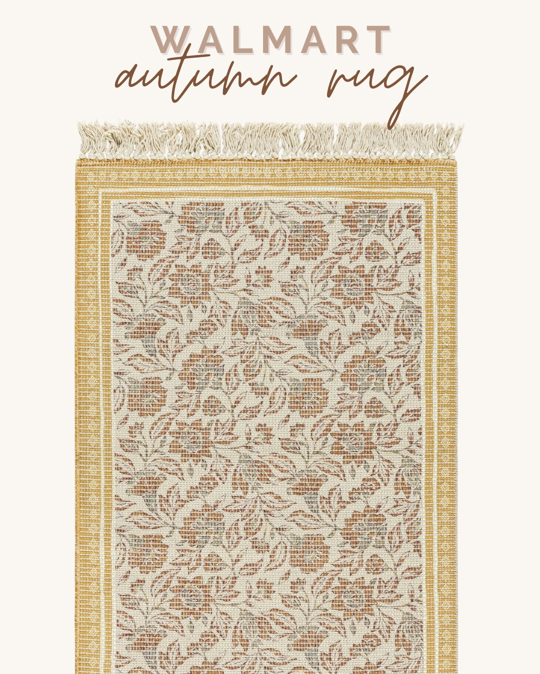 The PERFECT rug to transition into fall for your home! Walmart find for under $20🙌🏽

Did someone say Autumn home too?!🍂 



#LTKSeasonal #LTKHome #LTKStyleTip