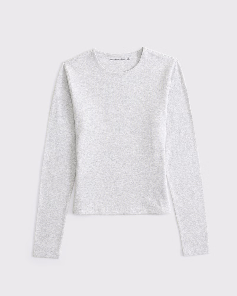 Double-Lined Long-Sleeve Baby Tee | Abercrombie & Fitch (US)