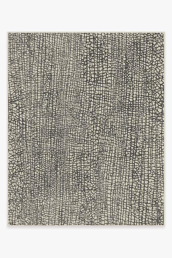 Crackle Black & White Rug | Ruggable