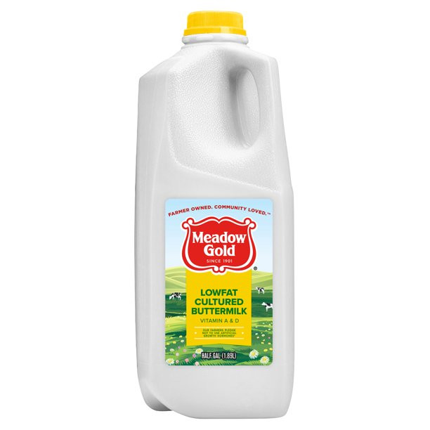 Meadow Gold 1% Low Fat Cultured Buttermilk, Half Gallon - 1 Jug | Walmart (US)