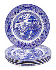 Made In England Set Of 6 Willow Dinner Plates | TJ Maxx