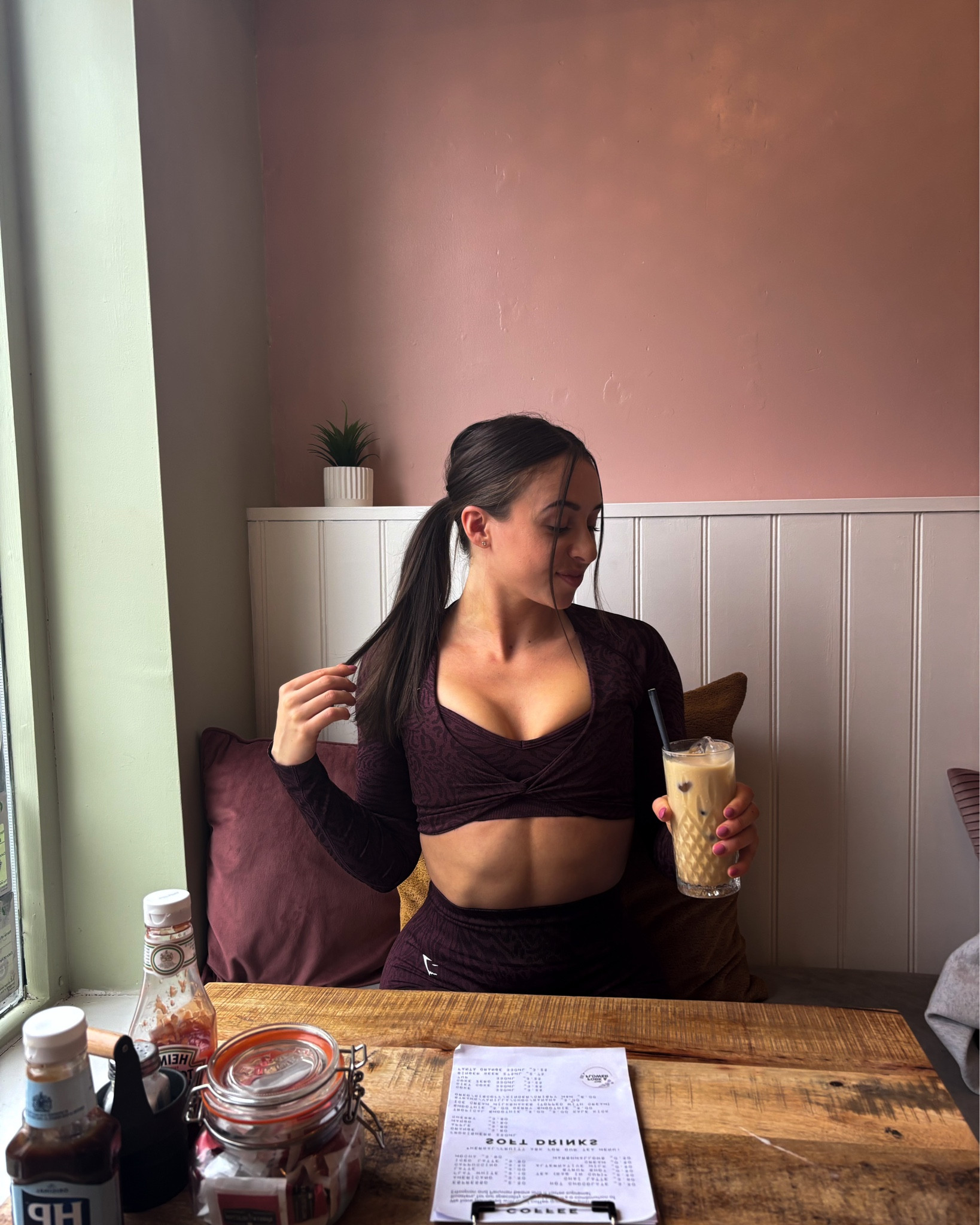 Rainy days & coffee shops 🍂🤎☕️ 

Gymshark discount code - FAYE10 

Adapt Animal Long Sleeve Crop Top and Seamless Leggings in Cherry Purple/Reset Pink 🍒💜

@gymshark @gymsharkwomen 

#ad #gymshark #gymsharkwomen #gymoutfits #gymoutfitinspo #gymfits #autumnoutfits #autumnaesthetic

#LTKstyletip #LTKfitness #LTKautumn