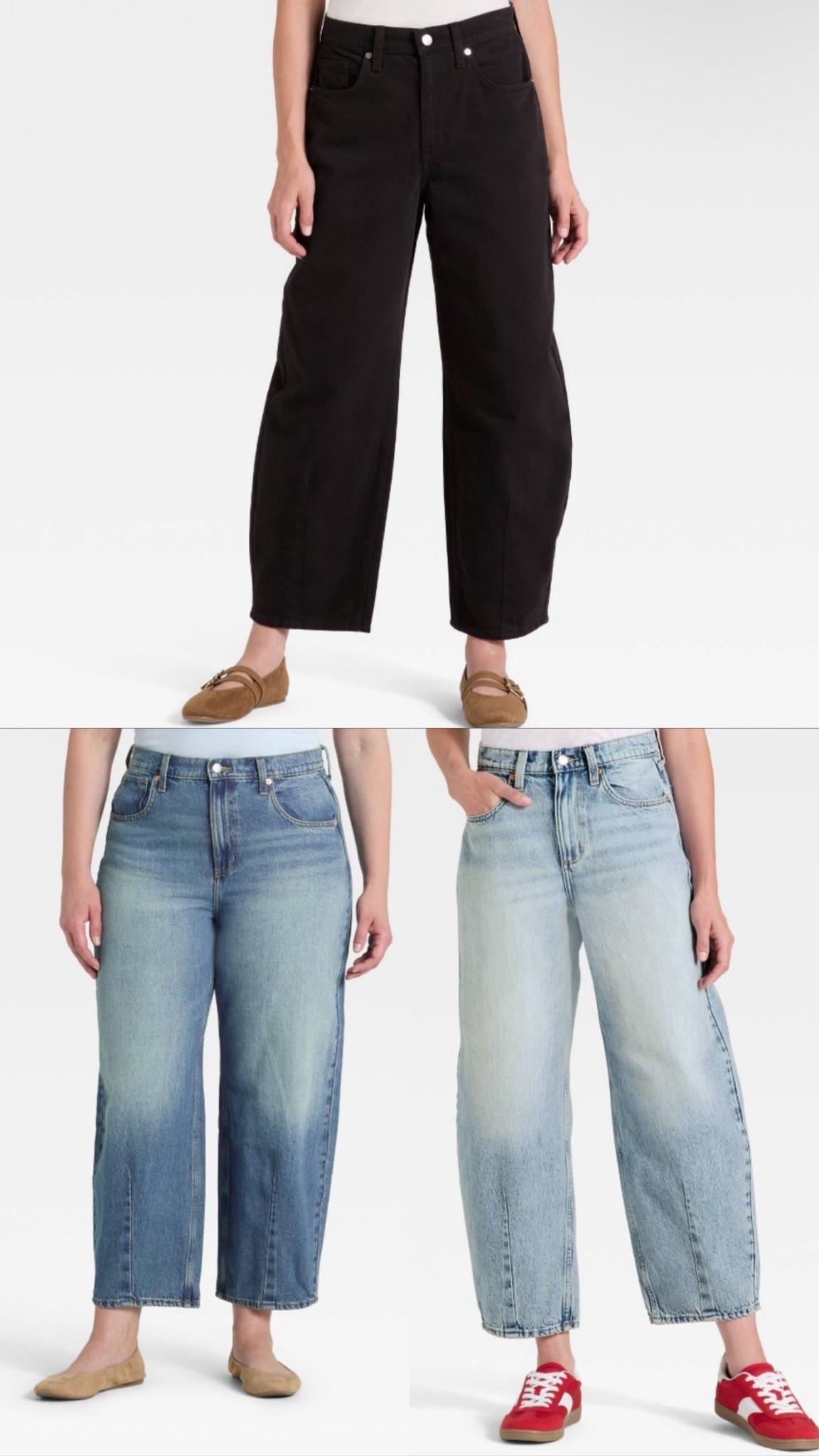 These target barrel jeans are under $35 and people are ranting and raving about them. He wanted to try the trendy look without breaking the bank. Your reviews are amazing. 

#LTKgrwm #LTKMidsize #LTKmomlife