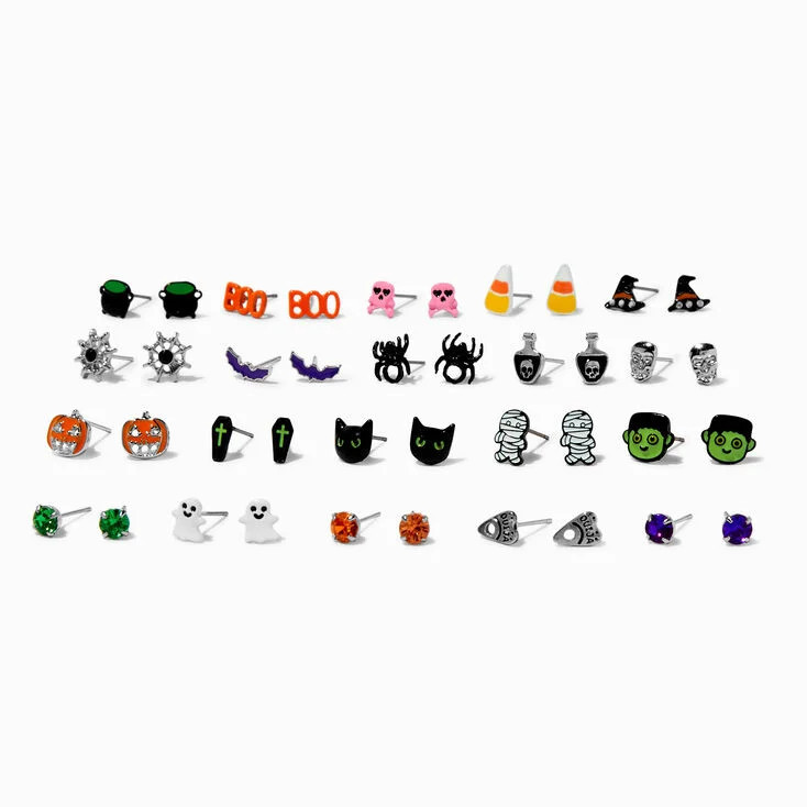 Halloween Icons Stud Earrings - 20 Pack | Claire's (UK)