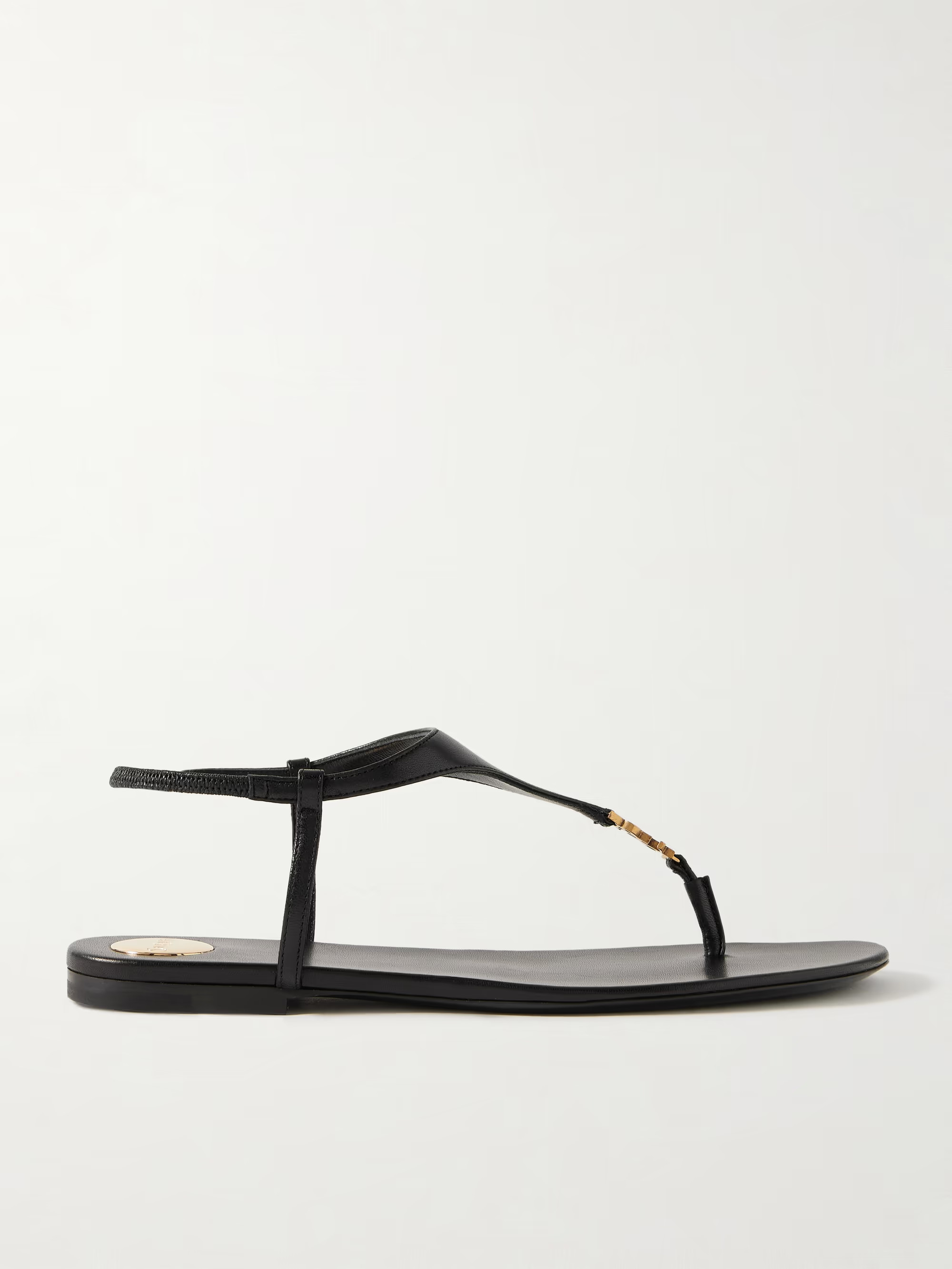 Cassandra logo-embellished leather sandals | NET-A-PORTER (US)
