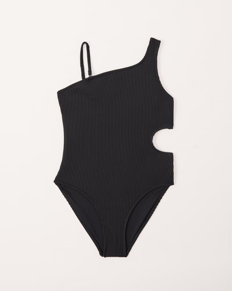 asymmetrical cutout one-piece swimsuit | Abercrombie & Fitch (US)