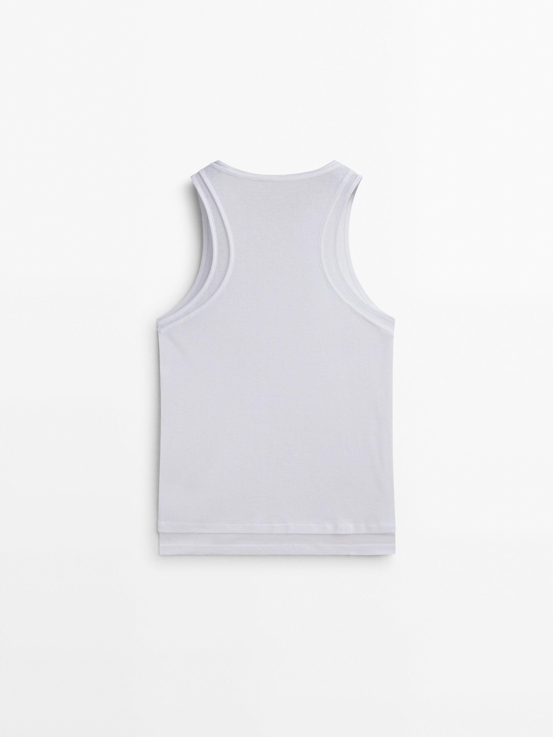 Cotton double tank top | Massimo Dutti US