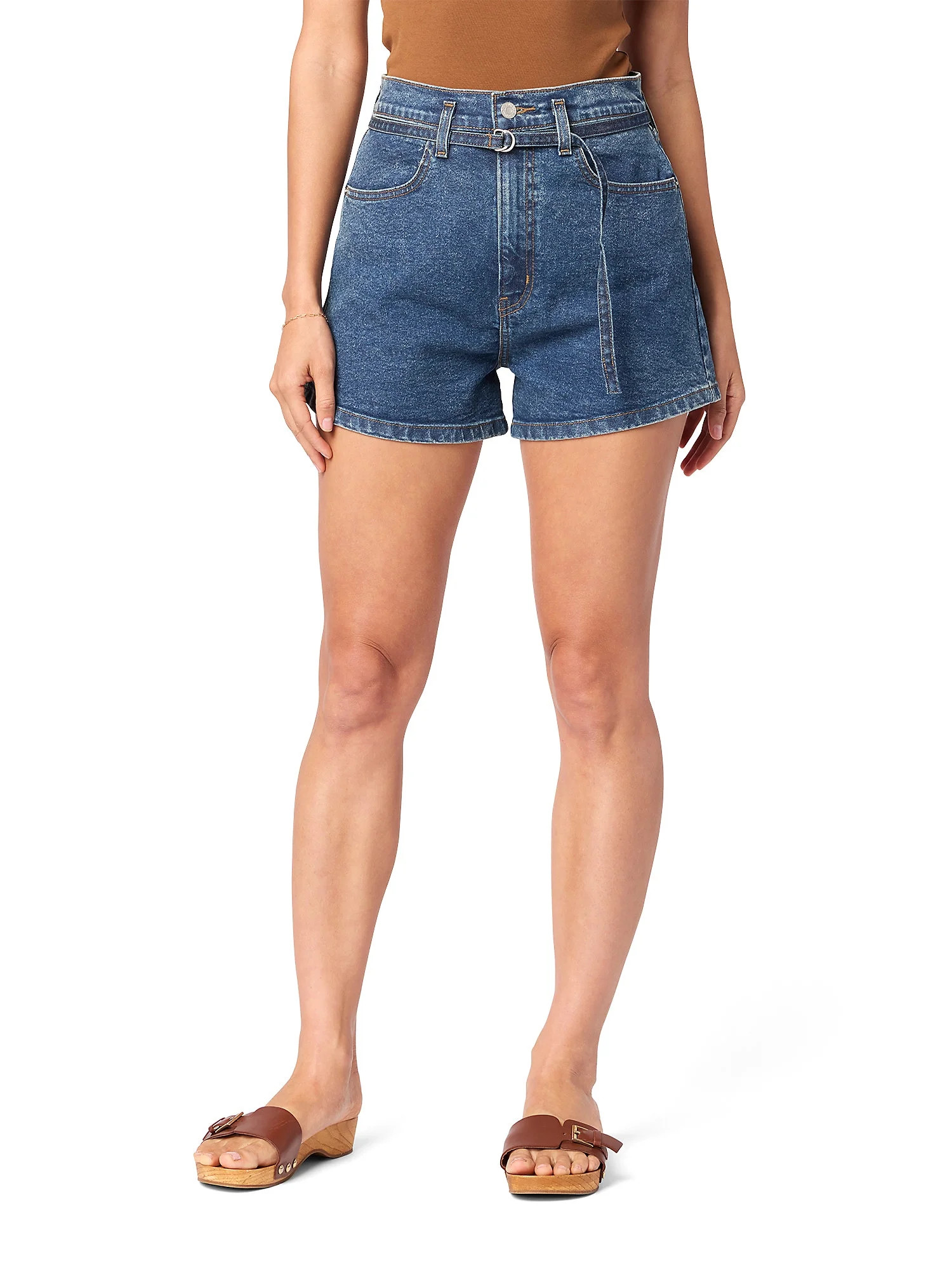 Levi Strauss Signature Women's Vintage A-Line Belt Shorts, Sizes 0-14 | Walmart (US)