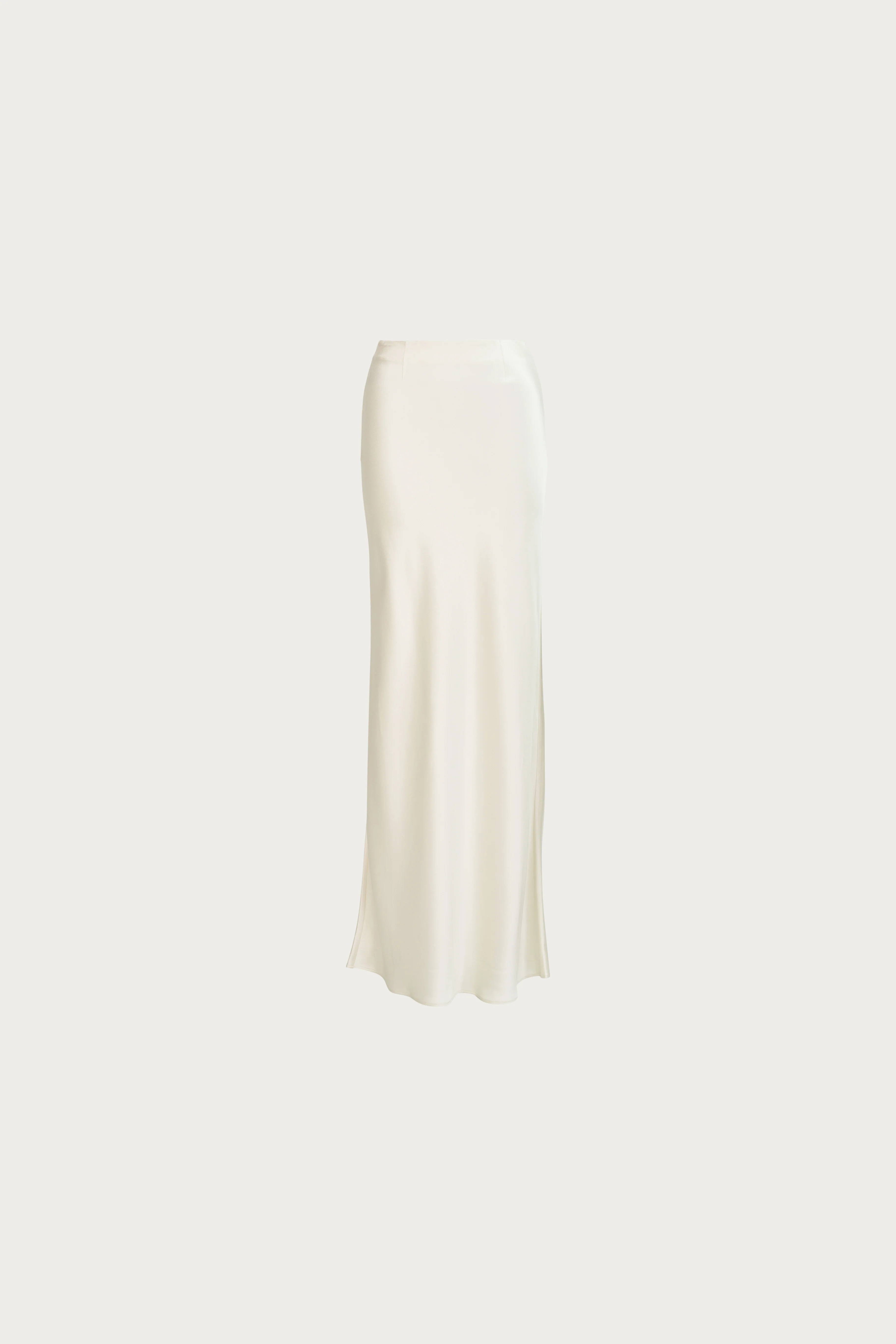 Satin Maxi Skirt (Cream) | SAME