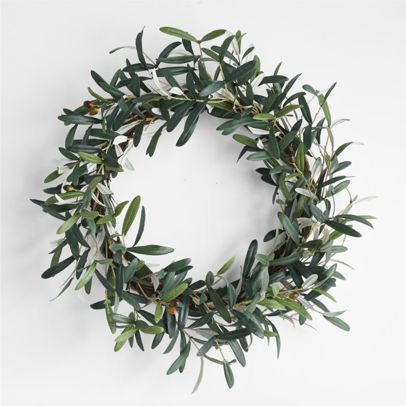 Olive Wreath 30" + Reviews | Crate & Barrel | Crate & Barrel