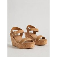 Whipstitch Wedge Sandal (WW) in Beige-Tan | Torrid (US & Canada)