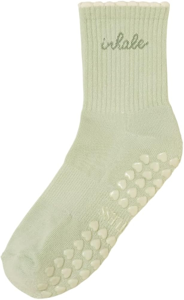 Shapes Studio Crew Half Calf Grip Socks, Cutest Fruits Pilates Socks, Ruffle socks, Non-Slip, Bar... | Amazon (US)