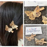 Gold Butterfly Hair Pin(Set Of 2 - Mini Butterflies Hair Clip-Vintage Pin-Butterfly Accessories-Gold | Etsy (US)