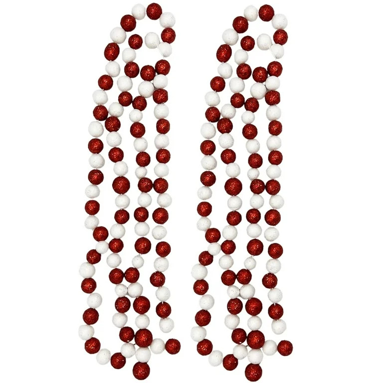 Faux Bead Garland for Decoration of Christmas Tree, Mantle, Banister, Crafts, Table, Wreath - Red... | Walmart (US)