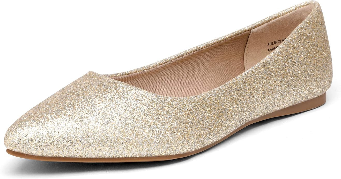 DREAM PAIRS Women's Casual Pointed Toe Ballet Comfort Soft Slip On Flats Shoes | Amazon (US)