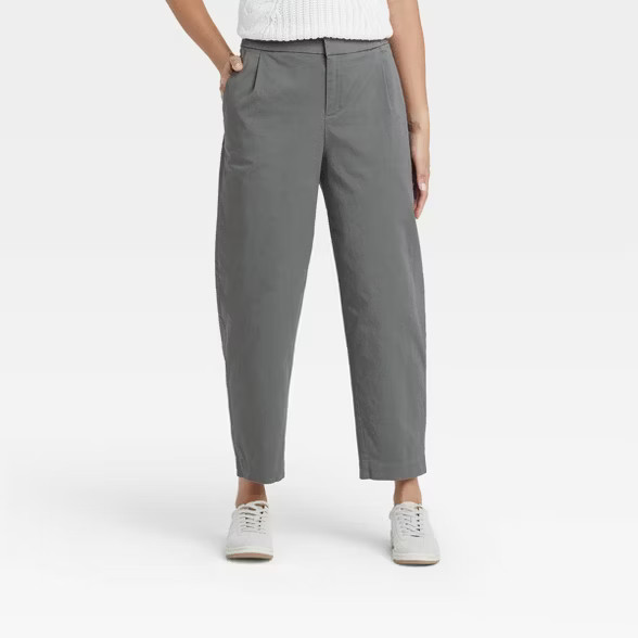 Women's High-Rise Tapered Ankle Pants - A New Day™ Gray XL | Target