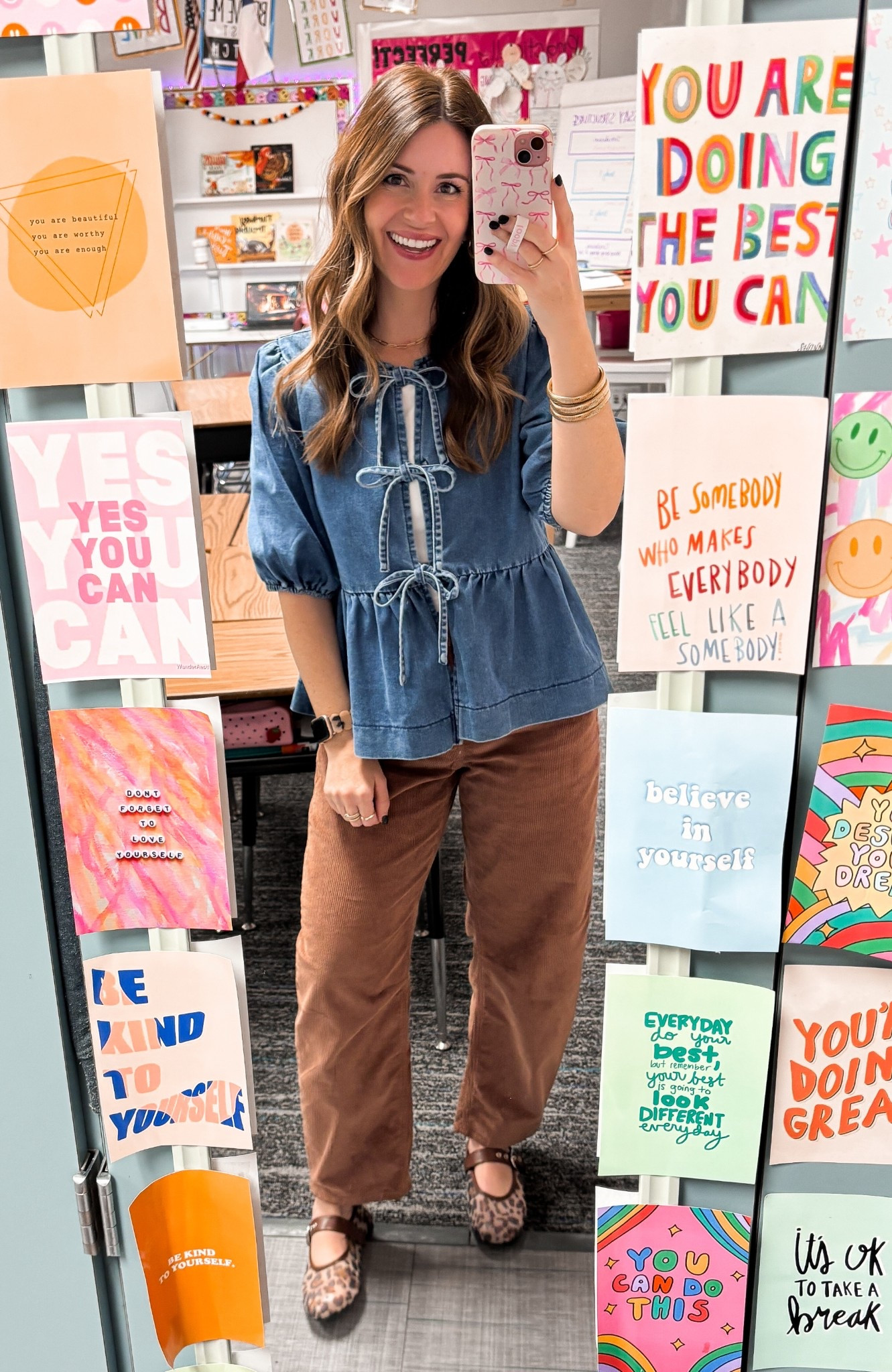 Old navy pants//size 2
Amazon top//small
Leopard flats//true to size

Casual, fall, leopard, corduroy, barrel pant, look for less, denim, November, teacher 

#LTKFindsUnder50 #LTKSaleAlert #LTKSeasonal