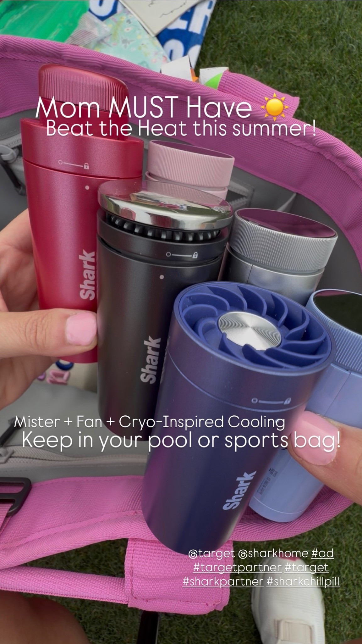 #ad Sports mom summer MVP to beat the heat!! This 3-in-1 chill gadget (fan + mister + cryoplate) = instant cool down on the sidelines! I’m keeping mine in my sports bag and pool bag all summer long. @target @sharkhome #targetpartner #target #sharkpartner #sharkchillpill @shop.ltk #liketkit sports mom essentials, portable fan with mister, shark chillpill, cryoplate cooling, sideline essentials, beat the heat, summer sports gear, outdoor cooling device, handheld fan mister, hot weather hacks, kids sports mom life, tournament essentials, cooling gadgets for summer #LTKmomlife #LTKdayinmylife

#LTKmomlife #LTKfitnessgoals #LTKdayinmylife