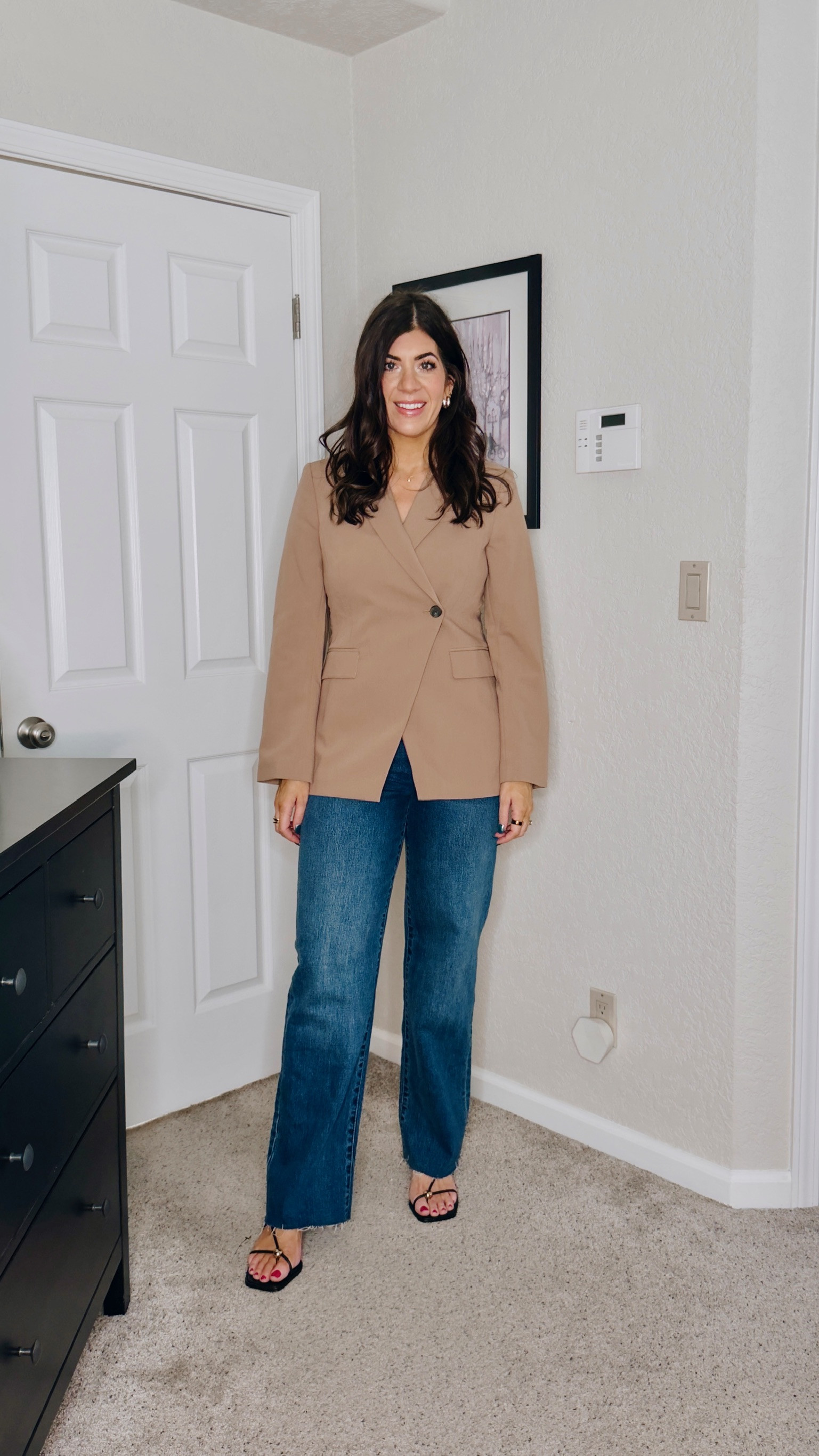 wearing medium blazer, jeans are an 8

winter denim, darkwash jeans, midsize jeans, office casual, business casual, work inspo, winter office outfit, khaki blazer, work blazer, office outfit, midsize workwear, office outfit, work blazer, blazer under $200, relaxed blazer, office layers 

 

#LTKOver40 #LTKMidsize #LTKWorkwear