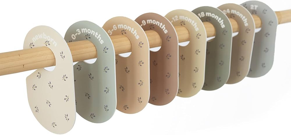 3 Sprouts Baby and Toddler Hanger Closet Dividers Set of 8 - Durable Nursery Closet Organizer for... | Amazon (US)
