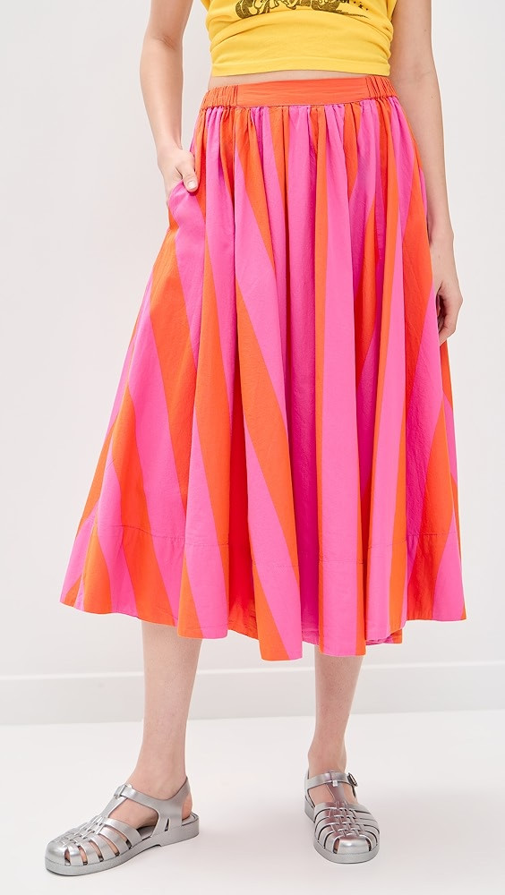 Lowen Striped Midi Skirt | Shopbop