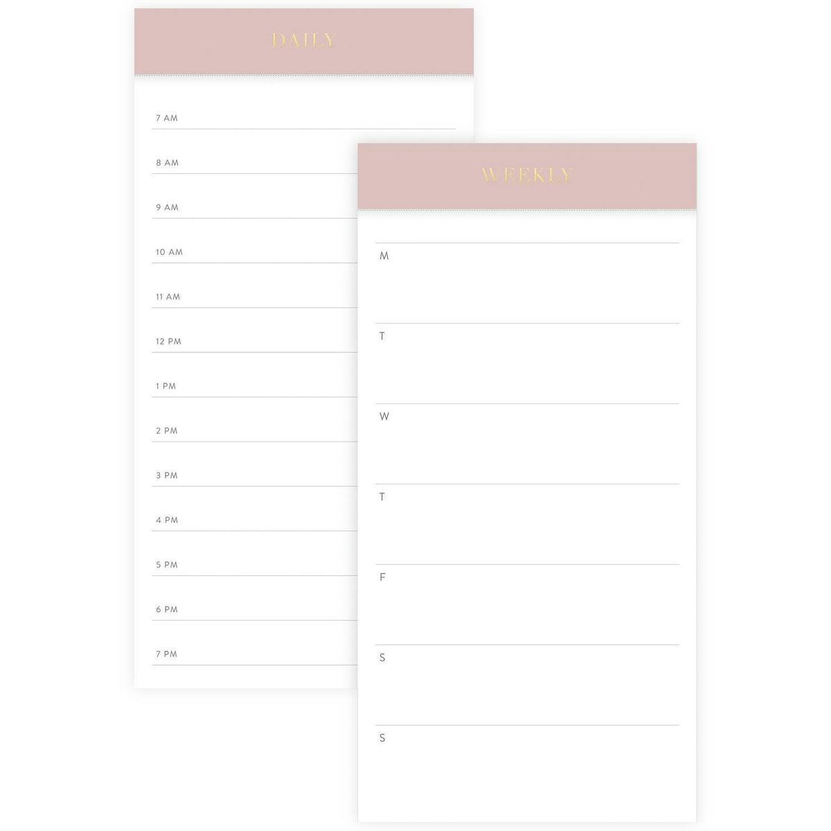 Sugar Paper Essentials 2pk Undated Weekly and Dated Daily Planning Notepad Set | Target