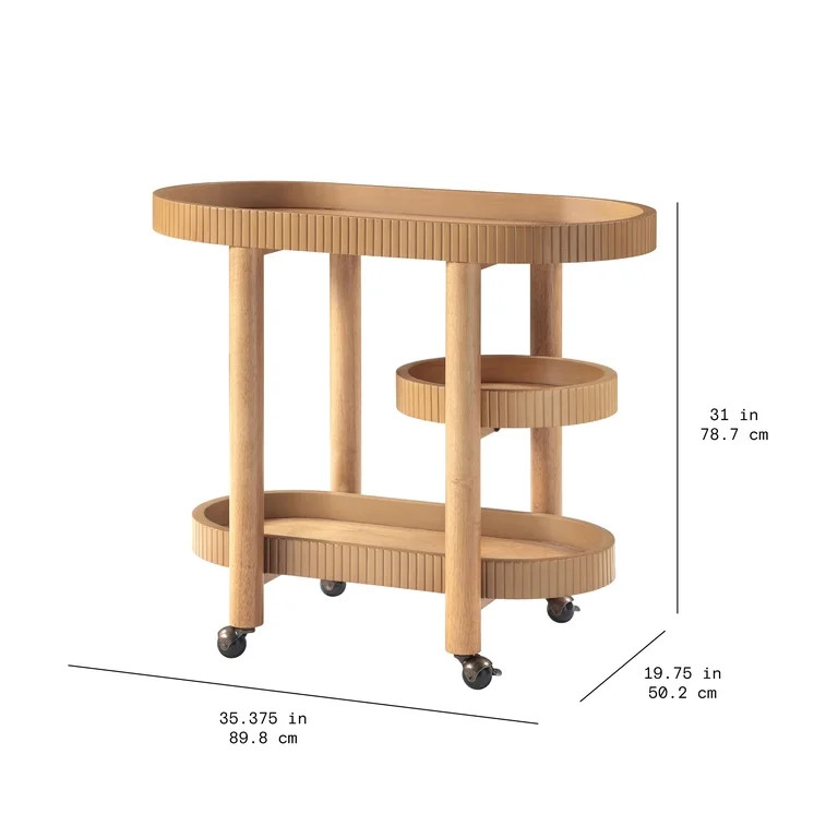 Beautiful Drew Bar Cart by Drew Barrymore, Warm Honey | Walmart (US)