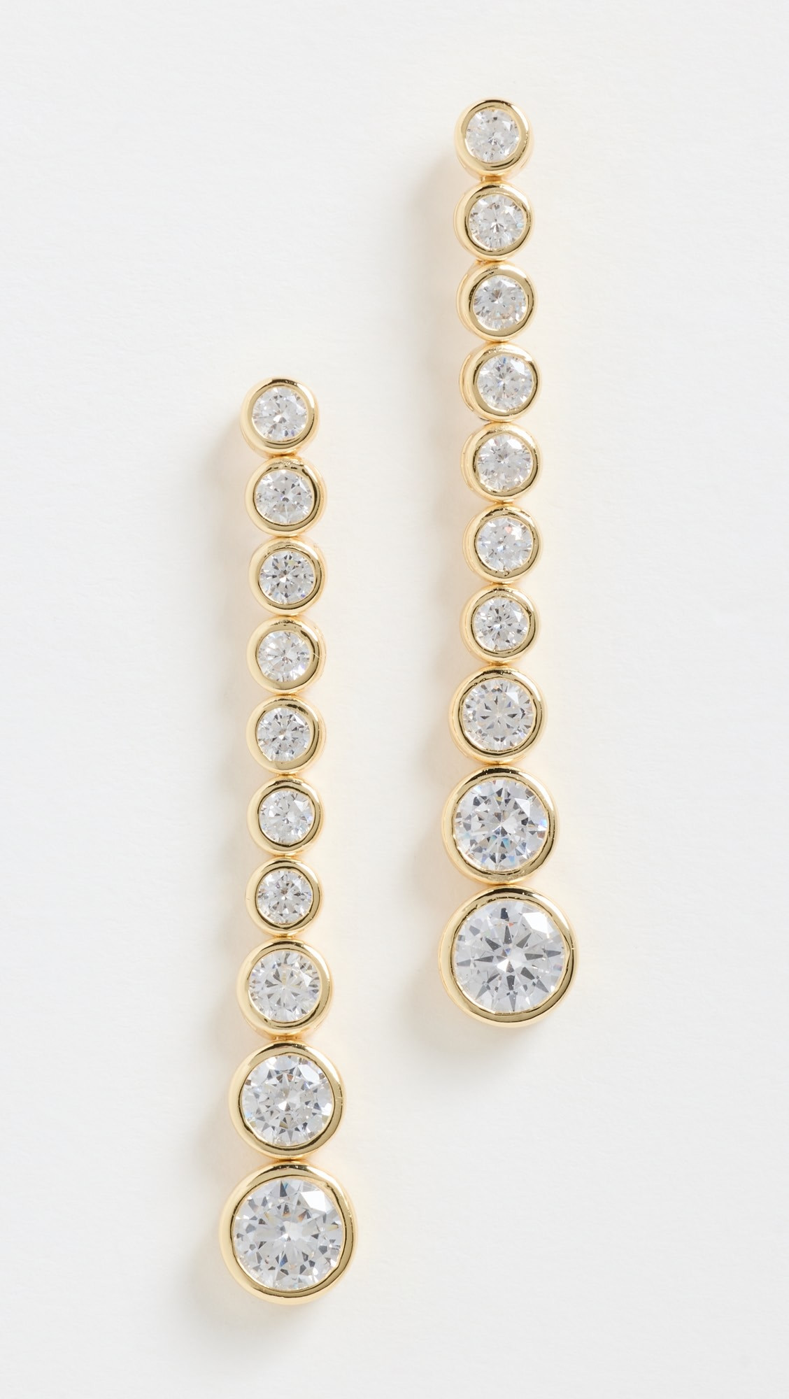 Bezel Diamond Drop Earrings | Shopbop