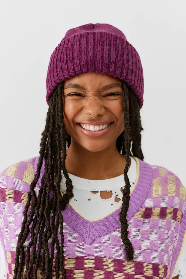 Chloe Ribbed Cuff Beanie | Urban Outfitters (US and RoW)