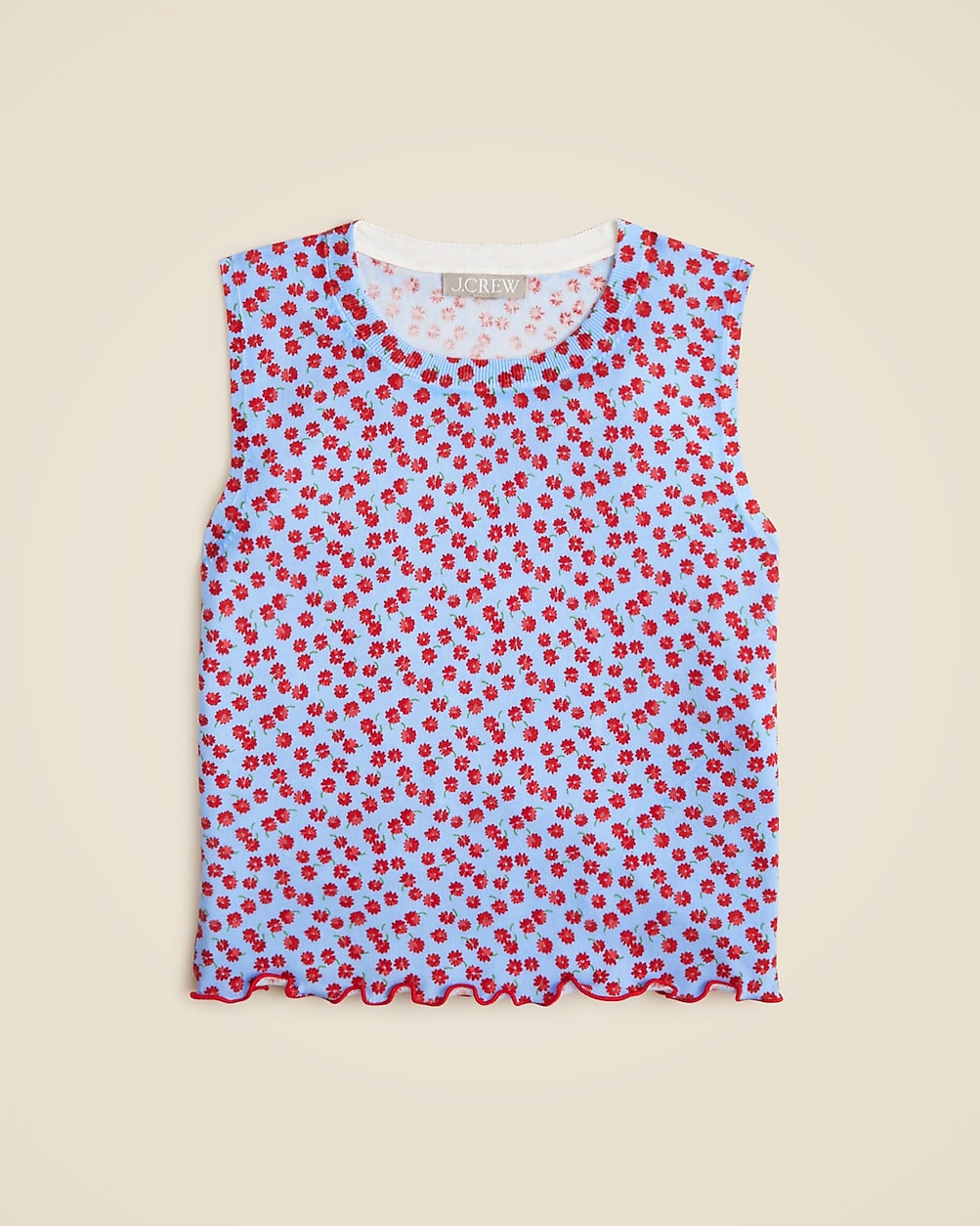 Premium ultra-fine cotton sweater shell in summer fields print | J. Crew US