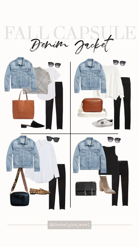 Fall capsule: basic closet, staples for fall

Four outfit ideas for a distressed denim jacket 

Basic casual style, casual fall style, capsule wardrobe, outfit ideas for fall, Madewell style, over 40 style, real mom style




#LTKstyletip #LTKunder50 #LTKSeasonal