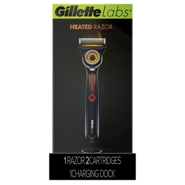 GilletteLabs Heated Razor Starter Kit - 1 Handle, 2 Blade Refills, 1 Charging Dock - Walmart.com | Walmart (US)