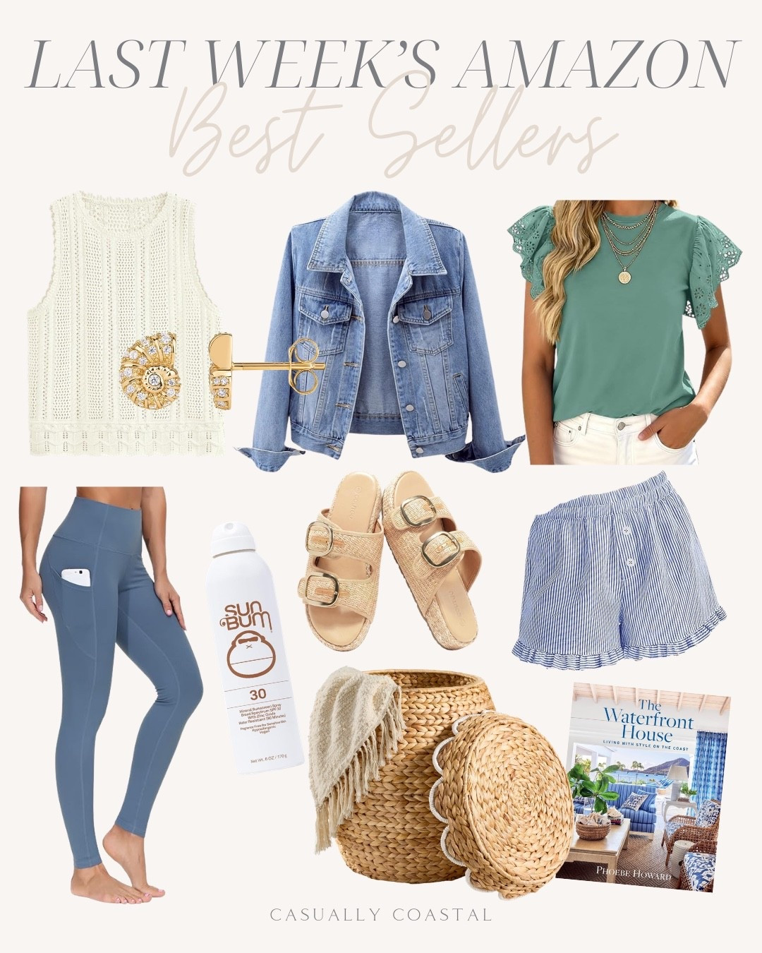 Last Week’s Amazon Best Sellers

Amazon denim jacket, Amazon leggings, Amazon earrings, Amazon home decor, Amazon decor book, coastal home decor, Amazon basket, coastal basket, Amazon blouse, Amazon crochet tank, seashell gold earrings, sun bun mineral spf sunscreen body spray, The Waterfront House, coastal book, dressy blouse, scalloped hyacinth storage basket, high waist yoga pants with pockets, blue leggings, boxer shorts, crochet sweater vest tank top, platform sandals, raffia espadrilles, casual jean jacket 

#LTKhome #LTKstyletip