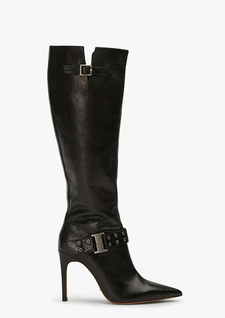 Gia Black Vintage Calf Boots | Boots | Tony Bianco USA | Tony Bianco US