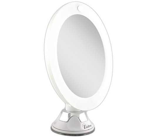 Zadro LED Lighted Power Suction Cup Mirror 10XMagnification | QVC